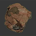 Natural Stone Block With Rough Surface And Multi Colored Natural Textures 3d model