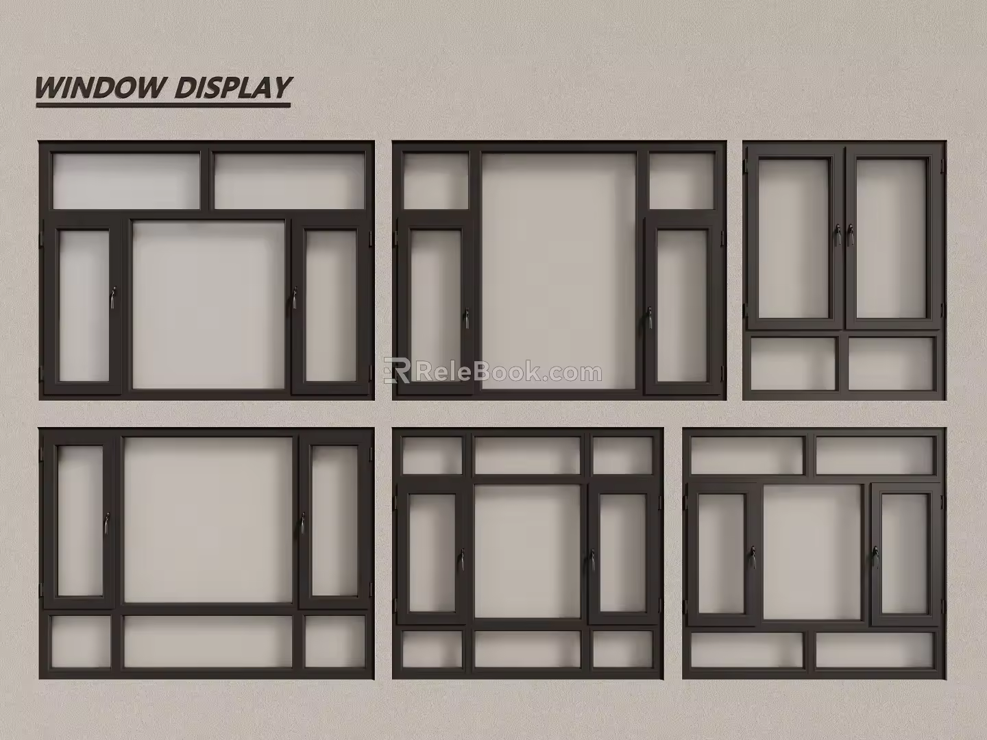 modern windows aluminum alloy windows casement windows floor-to-ceiling windows 3d model