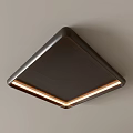 Modern Square Ceiling Light With Dark Frame And LED Illuminated Edge