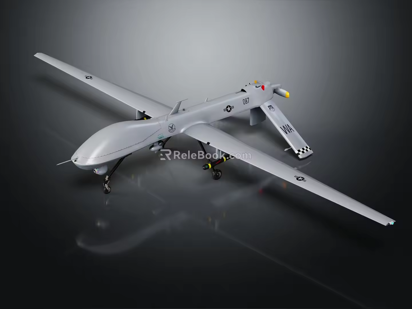 Modern Aircraft Predator Fighter Next Generation Aircraft 3d model