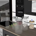 Clear Glass Jars On Kitchen Countertop For Olive Oil And Beans Storage Organization