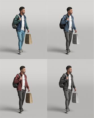 modern man male figure 3d model