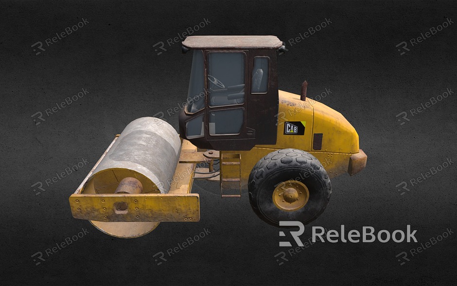 Road roller engineering vehicle model