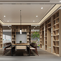 Modern Activity Room Bookstore Activity Room 3d model