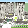 Modern High Rise Residential Complex With Multiple Apartment Buildings And Green Areas