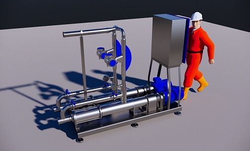 batching and mixing equipment 3d model