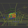 Aerial View Urban Planning With Lakes Green Spaces And Residential Areas