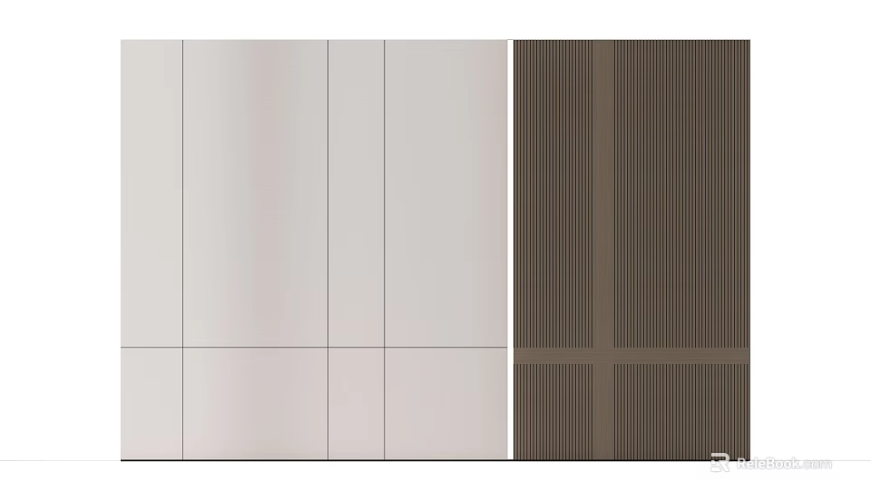 Stylish Modern Sofa Backdrop Wall With Panel And Textured Design 3d model 