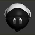 Black Safety Helmet With FINEJAB Label White Side Parts Chain Strap And Ear Pads