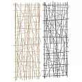 Two Tone Modern Decorative Woven Screens With Interlaced Lines Design Structure