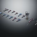 Modern Key Metal Key Unlocking Tool 3d model
