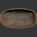 Handcrafted Oval Wooden Bowl With Natural Wood Texture For Everyday Household Use