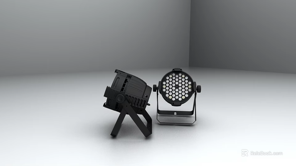 Modern Decorative Lights With Grid Pattern Head And Tripod Stand For Indoor Decor 3d model