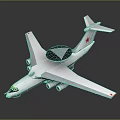 White Military Aircraft With Radar Dome And Red Star Emblem
