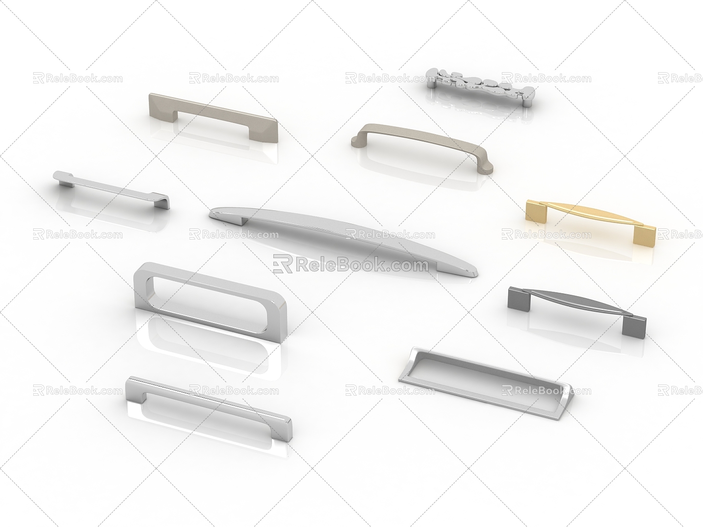 Modern hardware handle classical handle 3d model