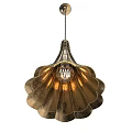 Golden Conical Metallic Chandelier Modern Hanging Light Fixture For Home Decor