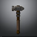 Sculpture Carving Hammer With Metal Head And Wooden Leather Wrapped Handle