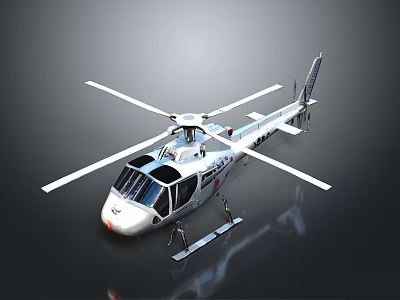 Helicopter Aerial Support for Space Exploration Missions and Astronaut Transport 3d model