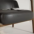 Modern Accent Chairs with Wooden Frame Fabric and Leather Upholstery in Light and Dark Colors
