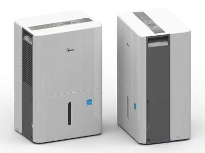 Midea White And Gray Dehumidifiers Essential Daily Electrical Appliances For Home 3d model