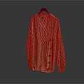 Light Brown Textured Knit Cardigan with Button Front and Classic Design 3d model