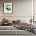 Modern Double Bed 3d model