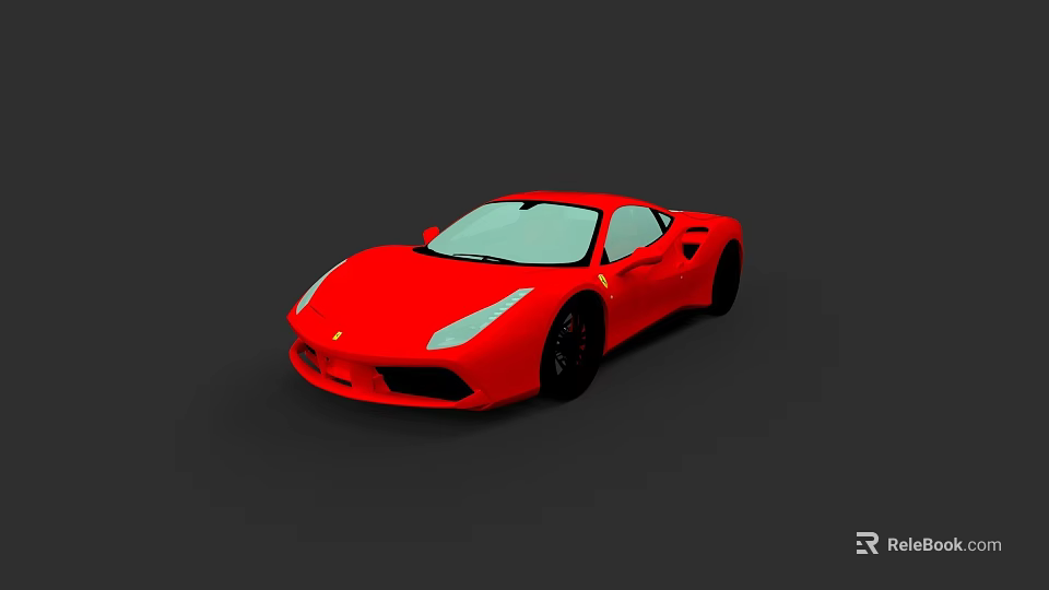 Red Sports Car With Sleek Aerodynamic Body And Modern Styling Features 3d model 