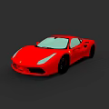 Red Sports Car With Sleek Aerodynamic Body And Modern Styling Features