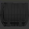 Black Plastic Water Storage Tank With Sealed Design And Ribbed Surface