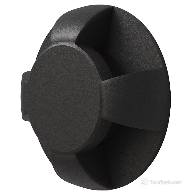 Black Modern Outdoor Light With Round Sleek Design And Durable Structure 3d model