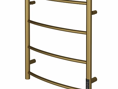 Modern Gold Bathroom Towel Rack With Multi tiered Design And Metal Construction 3d model
