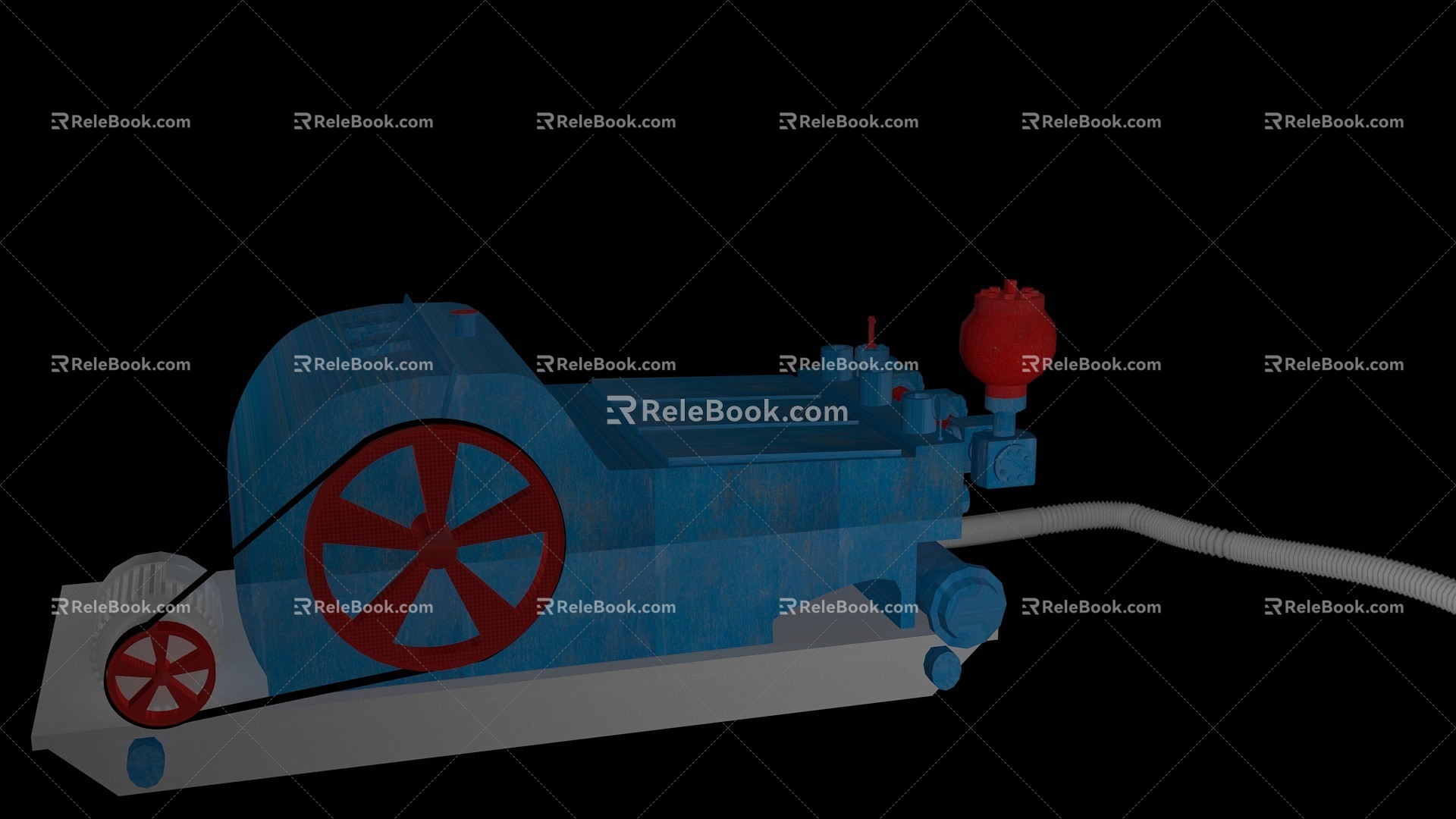 drilling pump petroleum industry 3d model