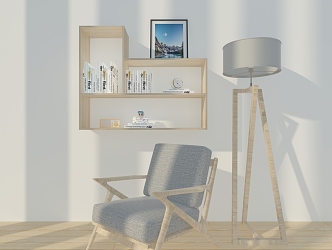 Modern Wall Shelf Storage Rack 3d model