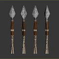 Spear Ancient Weapon Cold Weapon Medieval Item Medieval Weapon Sword Axe 3d model