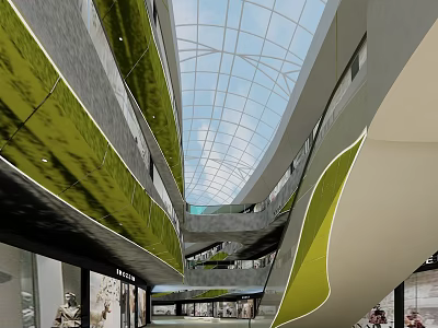 Mall aisle 01 3d model