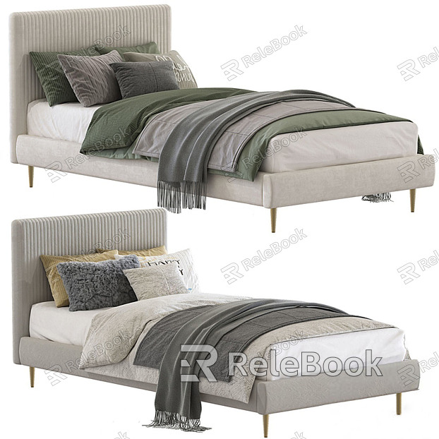 Modern Single Bed Fabric Single Bed model