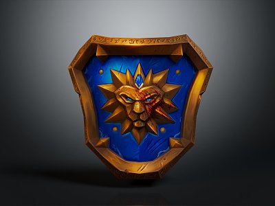 Medieval Shield Lion Shield Ancient Shield Defensive Weapon Ancient Shield Iron Shield Protective Shield 3d model