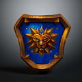 Medieval Shield Lion Shield Ancient Shield Defensive Weapon Ancient Shield Iron Shield Protective Shield 3d model