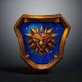 Medieval Shield Lion Shield Ancient Shield Shield Shield Defensive Weapon Ancient Shield Iron Shield Protective Shield 3d model