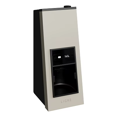 Modern LIGRE Water Dispenser with Digital Temperature Display and Beige Black Design for Home Use 3d model