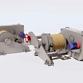 Industrial Reel Equipment With Metal Frames Control Knobs And Mechanical Components