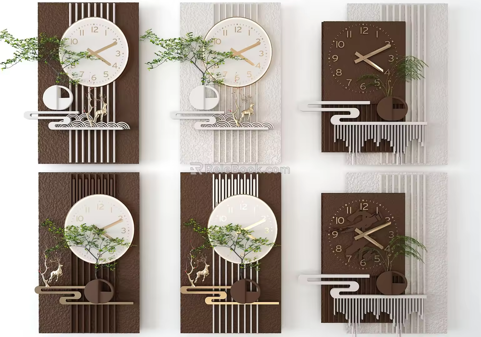 Modern clock wall decoration clock 3d model
