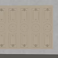Classic Elegant Wainscoting With Carved Circular Motifs And Panel Frames For Interior Design 3d model