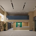 Spacious Pet Supply Store Interior With Front Desk Shelves And Pet Advertisement
