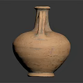Antique Terracotta Jug With Curved Handle And Orange Textured Surface