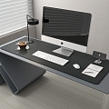 Computer Desk Laptop Mobile Phone 3d model