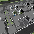 Modern Three Story Townhouse Design With Courtyard Swimming Pool And Large Glass Windows