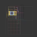 Modern computer mainframe 3d model