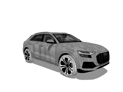 Modern SUV Car With Sleek Body Design Sporty Alloy Wheels And Front Grille 3d model