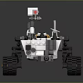 Smart Machine With Robotic Arm Six Wheels And Camera Sensor For Exploration 3d model